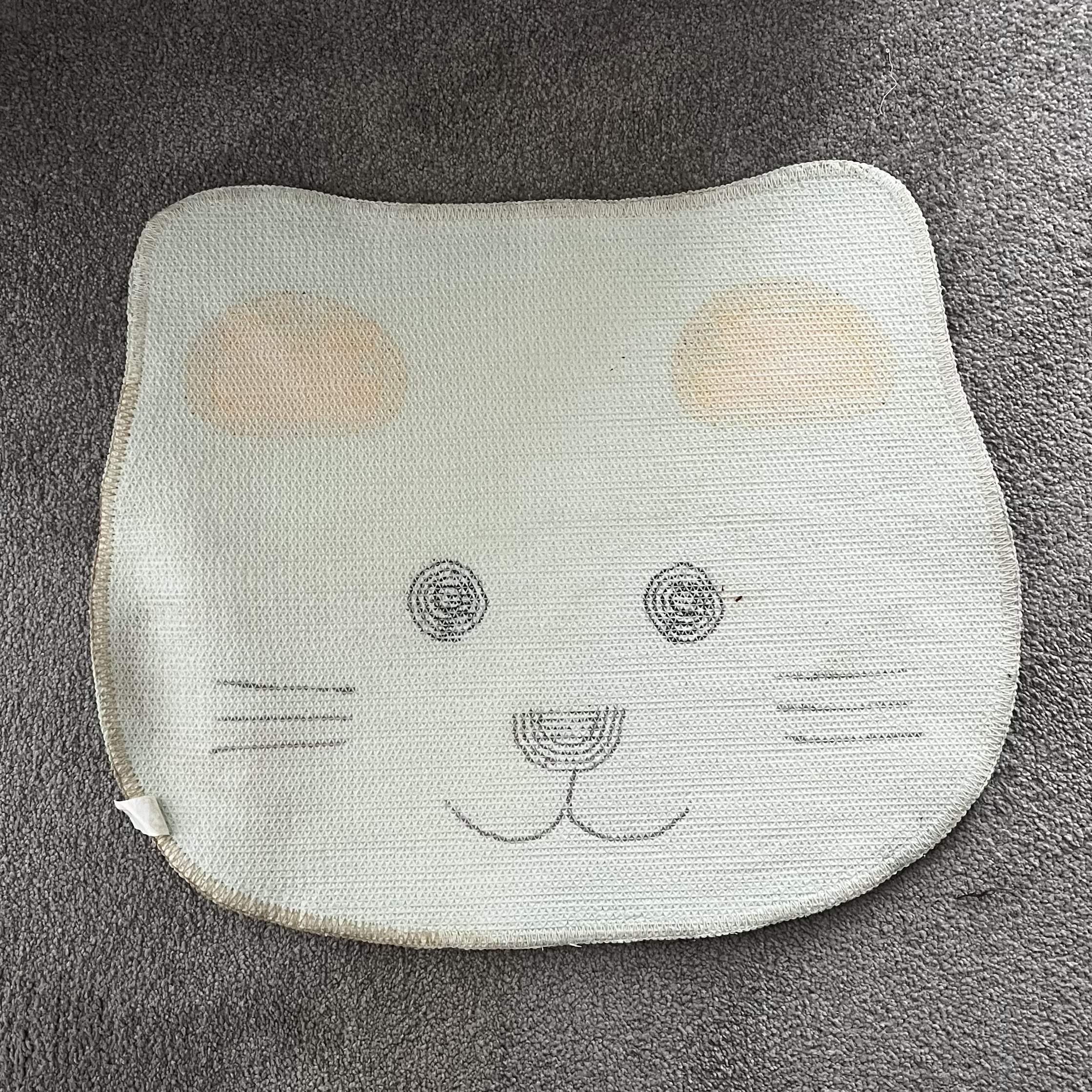 The back of the floor mat, I want to create a circuit under it so it lights up when people step on it