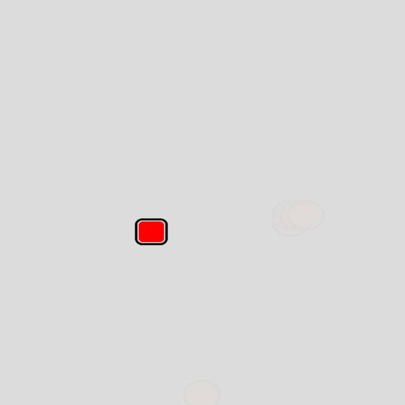 The square moves randomly once it receives command.