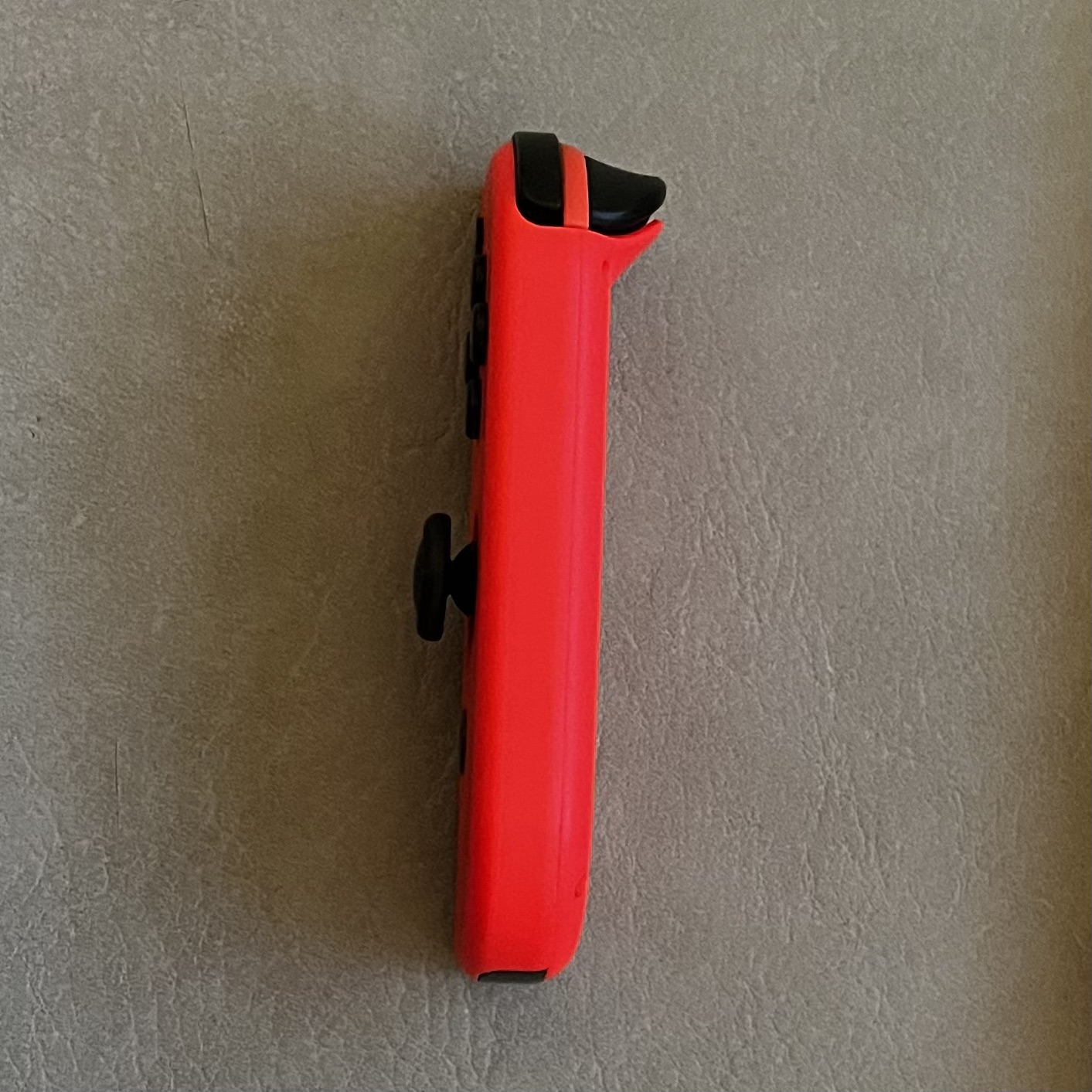 This photo is also a side view of a switch controller, but the side faces out.