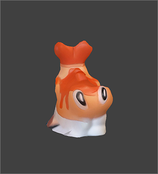 Cropped 3D scanning file. This one is failed, the face is distorted