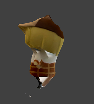 Cropped 3D scanning file. Even though I tried scanning twice, I didn't get a good result for this one. I think this is caused by the transparent bracket.